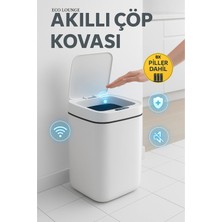 Marsilyan Akıllı Çöp Kovası, Büyük Boy 20 Litre, Uv Işık ve Sensörlü, Haraket Algılayan, Sessiz Ka