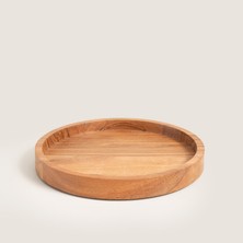 Chakra Luısa Ahşap Tepsi 22X22X2.5CM Natural