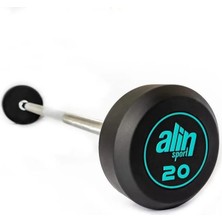Alin ALİN Sport 20 Kg Kauçuk Kaplı Profesyonel Olimpik DÜZ BARBELL