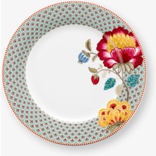 Pip Studio Fantasy Blooming Tales Mavi Porselen Yemek Tabağı 26,5 cm