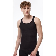 Malabadi Erkek Siyah %100 Pamuk Yazlık Fileli Atlet 081 1M081