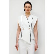 Modailgi Biye Detaylı Kruvaze Yelek 70116