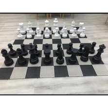 Öztepe Plastik Bahçe Satranç Takımı 85 cm Şah | Büyük Boy Plastik Satranç Seti | Outdoor & Etkinlik Satranç Oyunu