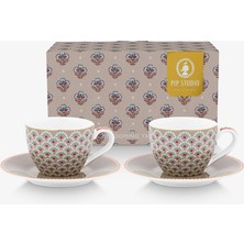 Pip Studio Fantasy Blooming Tales Haki Porselen Kahve Fincan Seti 120 ml