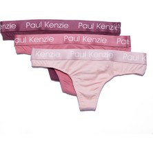 Paul Kenzie 3'lü Kadın String Külot - Rainbow 6
