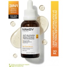 Makry Leke Karşıtı, Aydınlatıcı ve Cilt Tonu Eşitleyici Serum 30ml (%10 Niacinamide, %2 Arbutin, %5 C Vitamini)