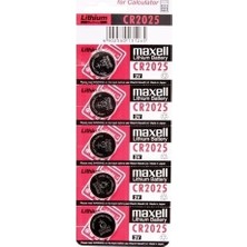 Acstore Maxell CR2025 3V Lityum Düğme Pil 5'li Paket