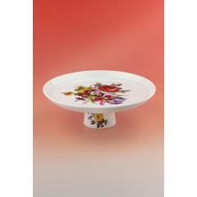 Bursa Porselen Dekor Amber Porselen Ayaklı Tabak