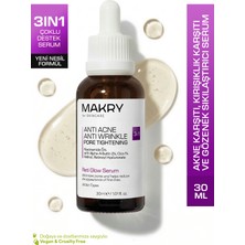 Makry Akne ve Kırışıklık Karşıtı Gözenek Sıkılaştırıcı Serum 30ml (Retinol, Arbutin, %5 Niacinamide)