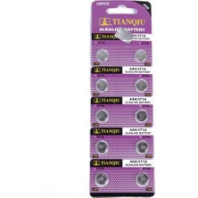 Tianqiu Ag6 LR920H/371A 1.5V Alkalin Düğme Pil 10'lu Uzun Ömürlü Yüksek Performans