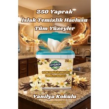 Hygrex Vanilya Kokulu Yüzey Temizlik Havlusu Islak Kova Mendil 250 Adet Ev Ofis Tüm Yüzeyler Kovalı Mendil Easy Clean