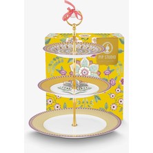 Pip Studio Lily & Lotus Sarı Porselen Kek Standı 26,5 cm
