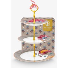 Pip Studio Fantasy Blooming Tales Haki Porselen Kek Standı 26,5 cm