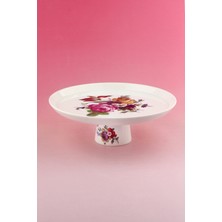 Bursa Porselen Dekor Bouquet Porselen Ayaklı Tabak