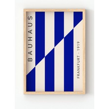 Viela Home Ahşap Çerçeveli Bauhaus Frankfurt Poster – Geometrik Minimalist Duvar Tablosu