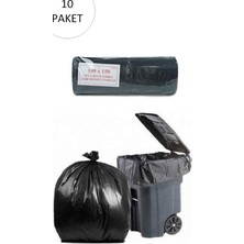 Marsilyan Hantal Boy Çöp Torbası 100 x 150 cm 10 Lu Rulo x 10 Paket = 100 Adet (Siyah)