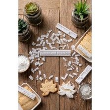 Karmelom Studio Türkçe Karakter Harf, Rakam ve Sembol Baskı Seti - Hamur ve Kil Için Stampa Damga Takımı (86 Parça)