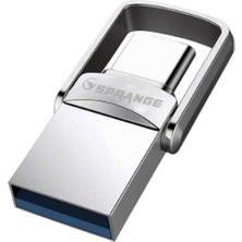 Kaymak Home 2'si 1 Arada USB 3.2 Type-C Ve USB 64GB Metal Flash Disk