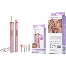 Polosmart PSC16 El ve Ayak Bakım Seti, Elektrikli Manikür Pedikür Cihazı, 5 Başlıklı Tırnak Bakım Seti, Profesyonel Törpü, Nasır ve Ölü Deri Temizleme