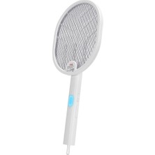 Marsilyan Asonıc AS-A26 Beyaz 3000V Raket Tipi Uv Mor Işıklı 1200MAH Bataryalı Şarj Edilebilir Katlanabil