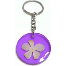 Marsilyan Kartopu Çiçeği Papatya Epoksi Anahtarlık