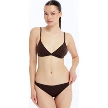 Lovely Things Zoe Üçgen Bikini Üst - Kahverengi