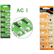 Marsilyan Buton Pil - Saat Lazer Hesap Makinesi Pili 10LU Paket  Ag1 LR621/LR60 1.55V