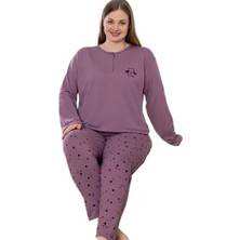 Bipamuk Velmora Yazlık Büyük Beden Kadın Pamuklu Uzun Kol Pijama Takımı Nefes Alabilen 3xl–6xl