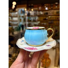 Acar Rowan Mavi Tek Kişilik Türk Kahvesi Fincanı