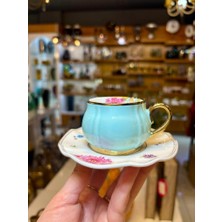 Acar Rowan Turkuaz Tek Kişilik Türk Kahvesi Fincanı