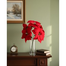 Bakburaya Yapay Çiçekçilik Yapay 40 cm 5 Kafalı ATATÜRK Çiçeği Sevgililer Günü Ev Vazo Dekor