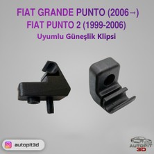 AutoPit 3D Fıat Grande Punto (2006 → ) / Fıat Punto 2 (1999–2006) Uyumlu Güneşlik Klipsi