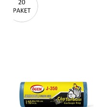 Marsilyan J-350 Jumbo Boy Çöp Torbası 80 x 110 cm 10 Lu Rulo x 20 Paket = 200 Adet (Mavi)