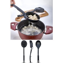 Marsilyan Isıya Dayanıklı 3 In 1 Servis Kepçesi - Kepçe Kevgir Kaşık 3'ü Bir Arada Servis Seti