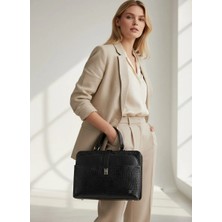 QUB CLUB Kadın Evrak Laptop Çantası Kapitone - 14" ve 15.6" Laptop Bölmesi Uyumlu Evrak Avukat Çantası