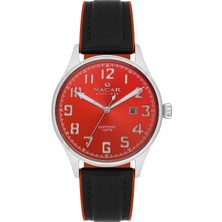 Nacar Safir Cam Spor Siyah - Kırmızı Erkek Kol Saati NC08-29430617-ARL1