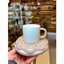 Acar Donut Bej Tek Kişilik Türk Kahvesi Fincanı