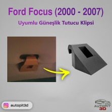 AutoPit 3D Ford Focus (2000–2007) Uyumlu Güneşlik Tutucu Klipsi