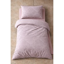 Vionetta Pamuklu Ranforce Osmanlı Pudra Lastikli  Çarşaflı 2 Yastıklı Tek Kişilik Nevresim Takımı