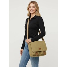 QUB CLUB Unisex Kanvas Siyah Su Geçirmez Postacı Iş Okul Evrak Laptop Notebook Çantası (El Çantası Hediyeli)