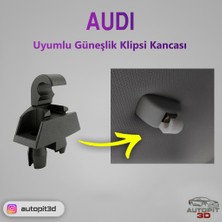 AutoPit 3D Audı Uyumlu Güneşlik Klipsi / Kancası