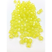 Marsilyan Küp Boncuk Içten Boncuklu Bileklik Çanta Boncuğu 10 mm 50 gr Sarı - BNC454