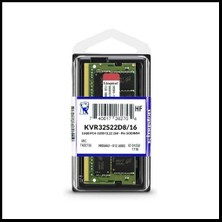 Kingston Kıngston KVR32S22D8/16, 16GB, 3200MHZ, Ddr4, Sodimm Notebook Ram, 1,2V, CL22 (Kutulu)
