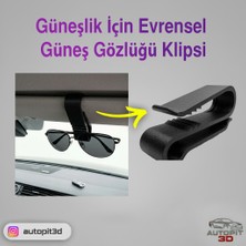 AutoPit 3D Güneş Gözlüğü Klipsi Evrensel (Güneşlik Için)