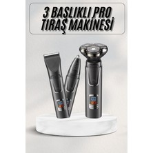 Marsilyan Yüksek Performanslı 3 Başlıklı Profesyonel Şarjlı Islak ve Kuru Kullanıma Uygun