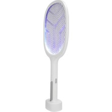 Marsilyan Asonıc AS-A25 Beyaz-Gri 3000V Raket Tipi Uv Mor Işıklı 1200MAH Bataryalı Şarj Edilebilir Sinek