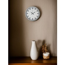 Popüler Sepet 36 cm Beyaz Standart Duvar Saati