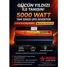 redstartech 5000 Watt Tam Sinüs Ups Inverter 12-220 Çevirici. Akü Şarj Eder