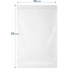 Genel 38X55 Zipli Şeffaf Poşet – Kıyafet, Ürün ve Kargo Paketleme Için