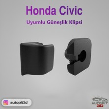 AutoPit 3D Honda Cıvıc Uyumlu Güneşlik Klipsi